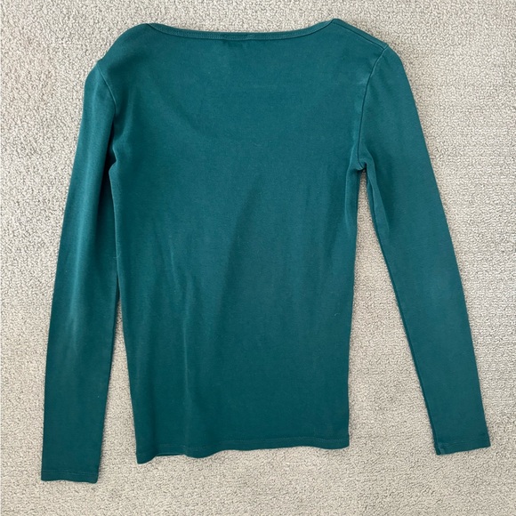 J.Crew emerald longsleeve top (size XXS) - Picture 3 of 3